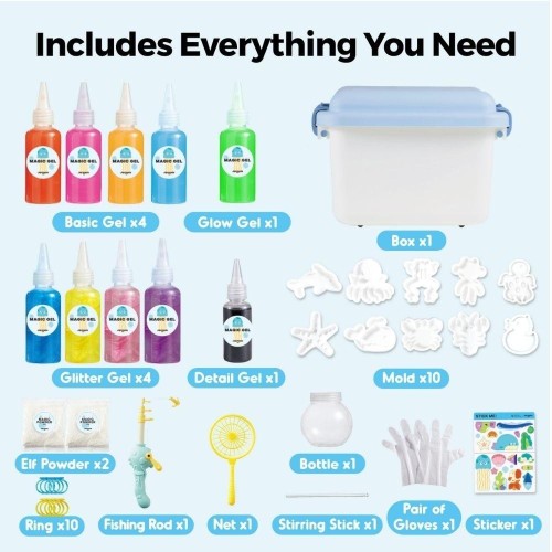 SET FIGURITAS DE GEL 3D EN AGUA