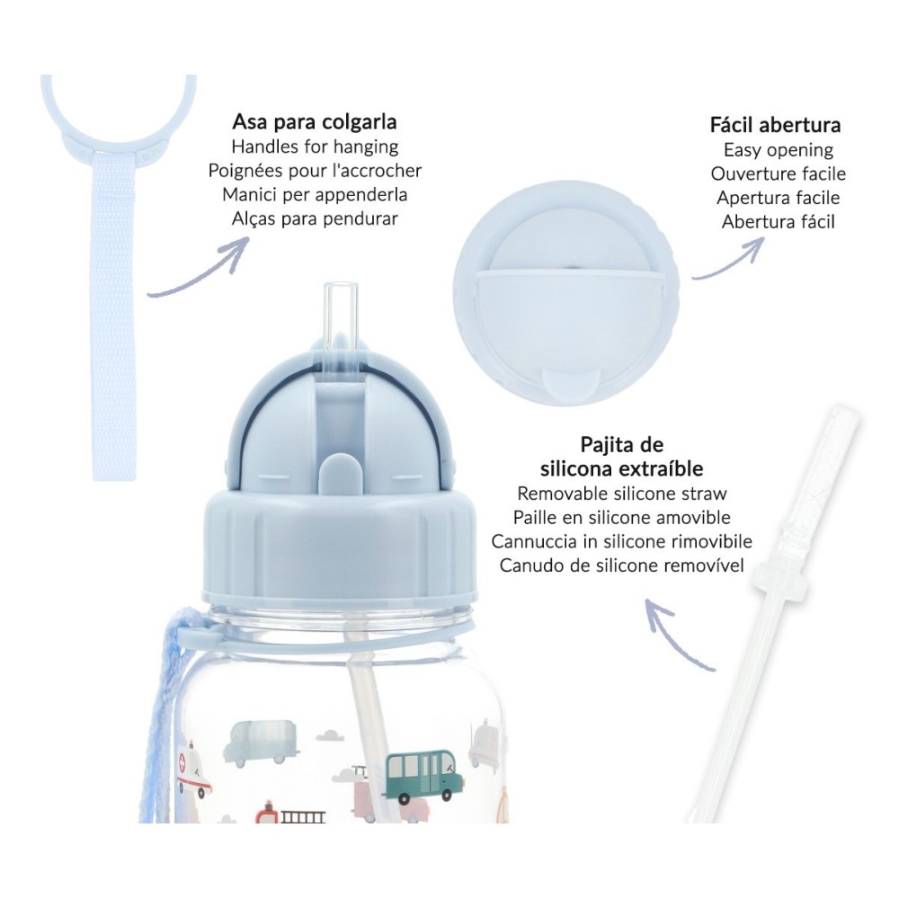 BOTELLA AGUA TRITAN  350 ML CITY CARS