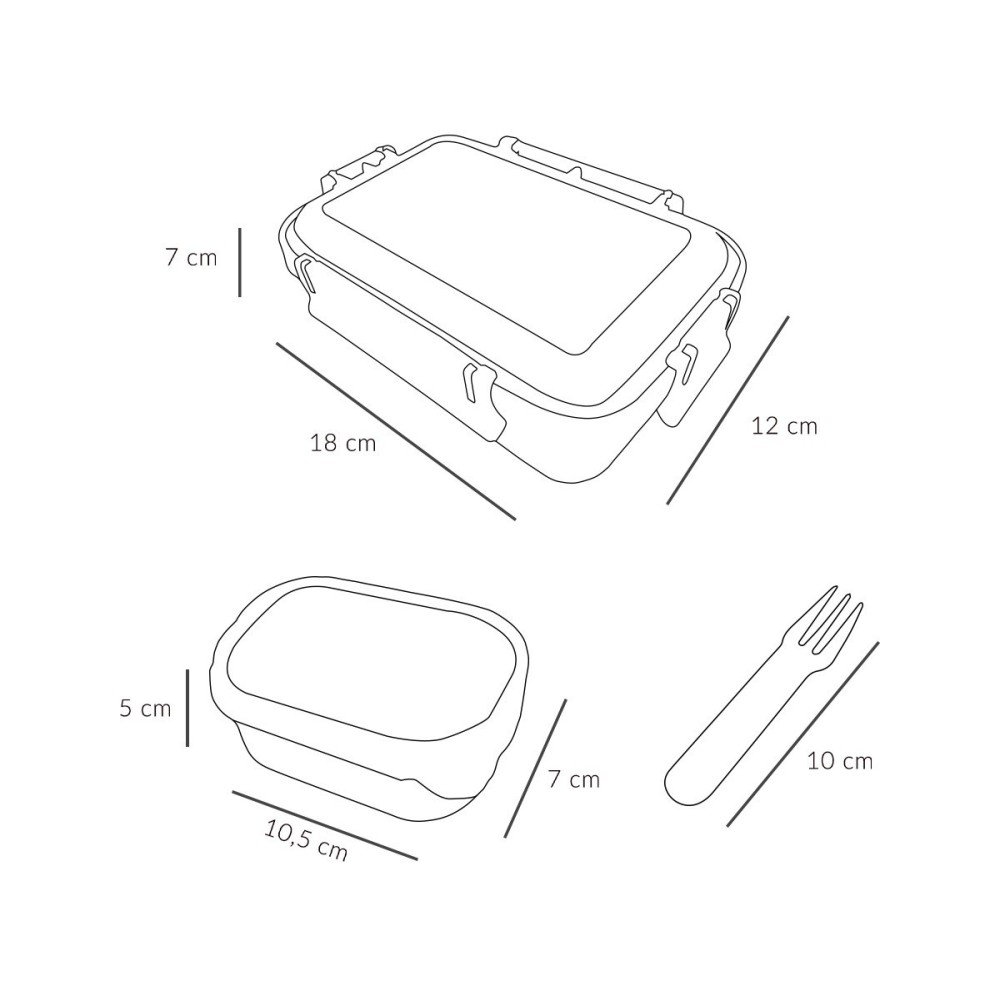 CAJA ALMUERZO BENTO MARRON