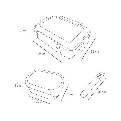 CAJA ALMUERZO BENTO MARRON