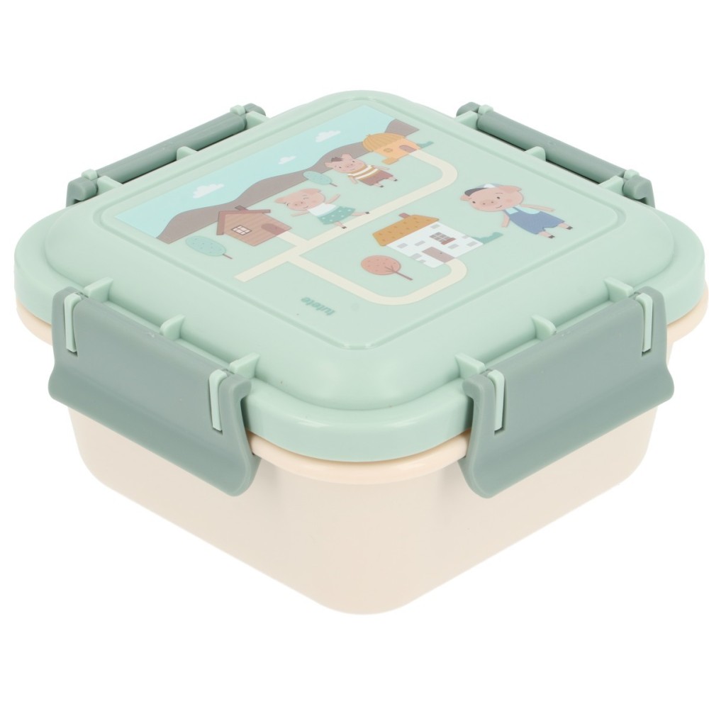 CAJA ALMUERZO GRANDE LOS 3 CERDITOS.