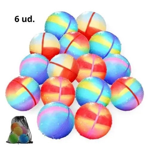 GLOBOS AGUA 6U.RAINBOW