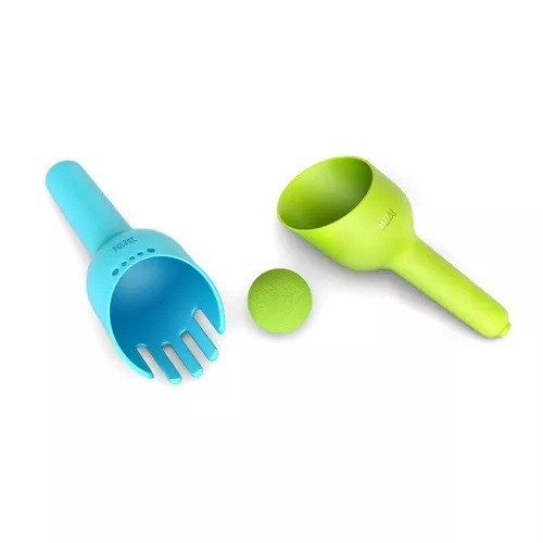 RAKBI SET DE PALAS Y RASTRILLO AZUL / VERDE