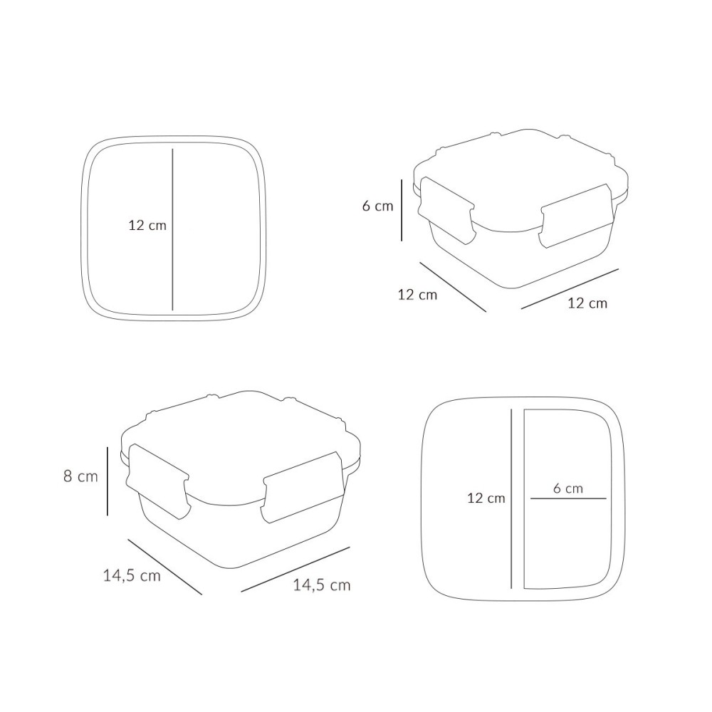 CAJA ALMUERZO GRANDE GEOMETRIC NATURE