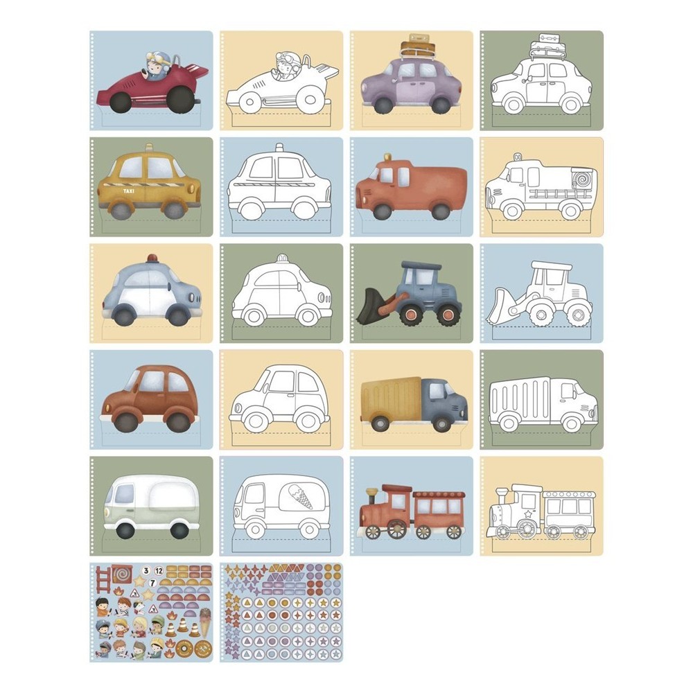 LIBRO RECORTA Y PINTA BEHICULO