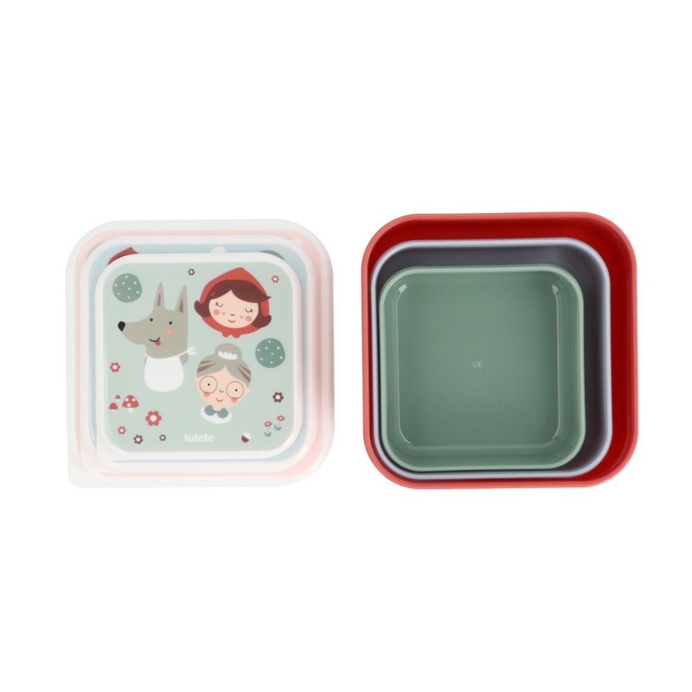 3 CAJAS ALMUERZO LITTLE RED