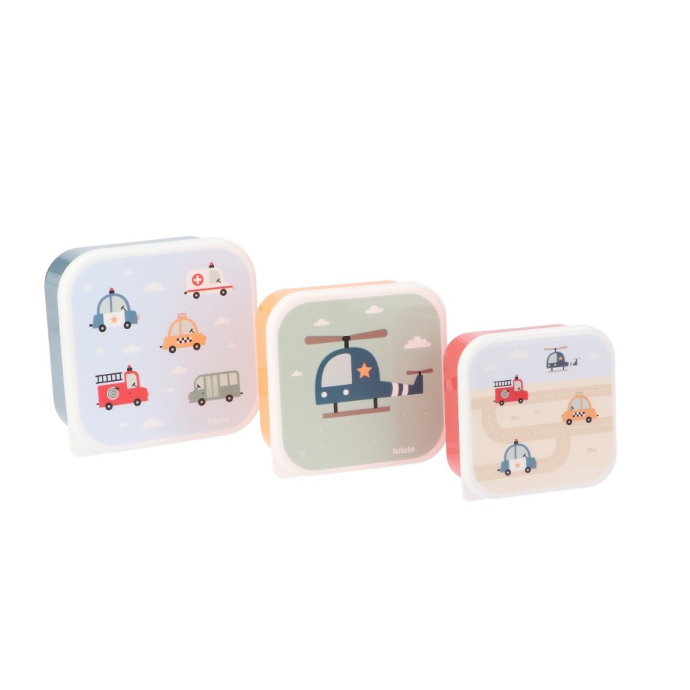 3 CAJAS ALMUERZO CITY CARS