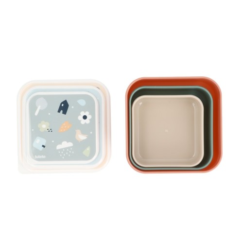 3 CAJAS ALMUERZO GEOMETRIC NATURE