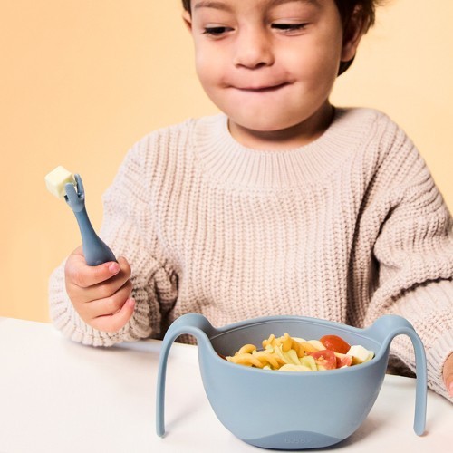 CUBIERTOS INFANTILES CON CAJIT AZUL CLARO