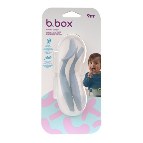 CUBIERTOS INFANTILES CON CAJIT AZUL CLARO