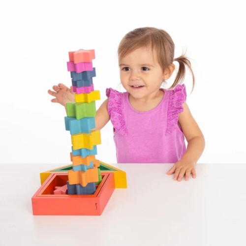 RAINBOW WOODEN STARS PK21