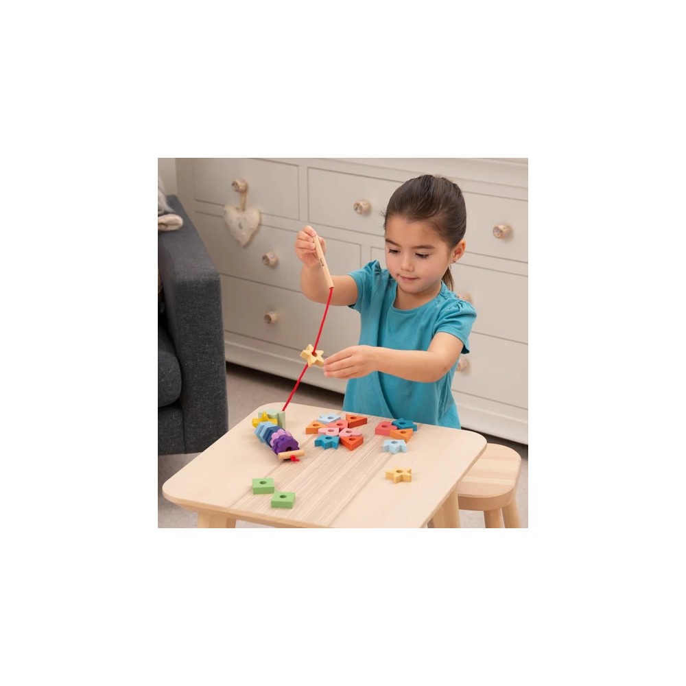 RAINBOW WOODEN LACING SHAPES