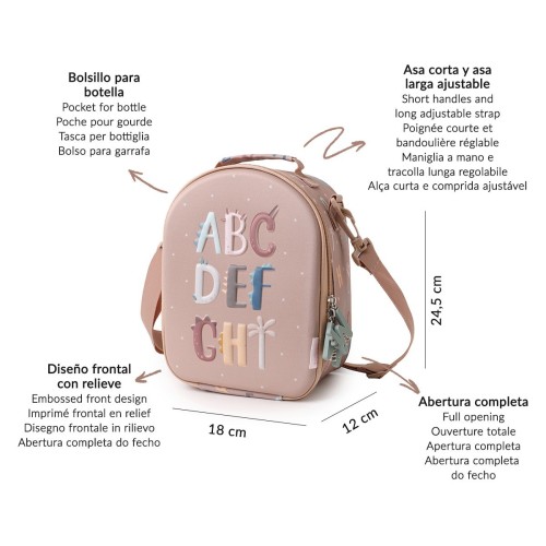 BOLSA MERIENDA 3 D MARRON.