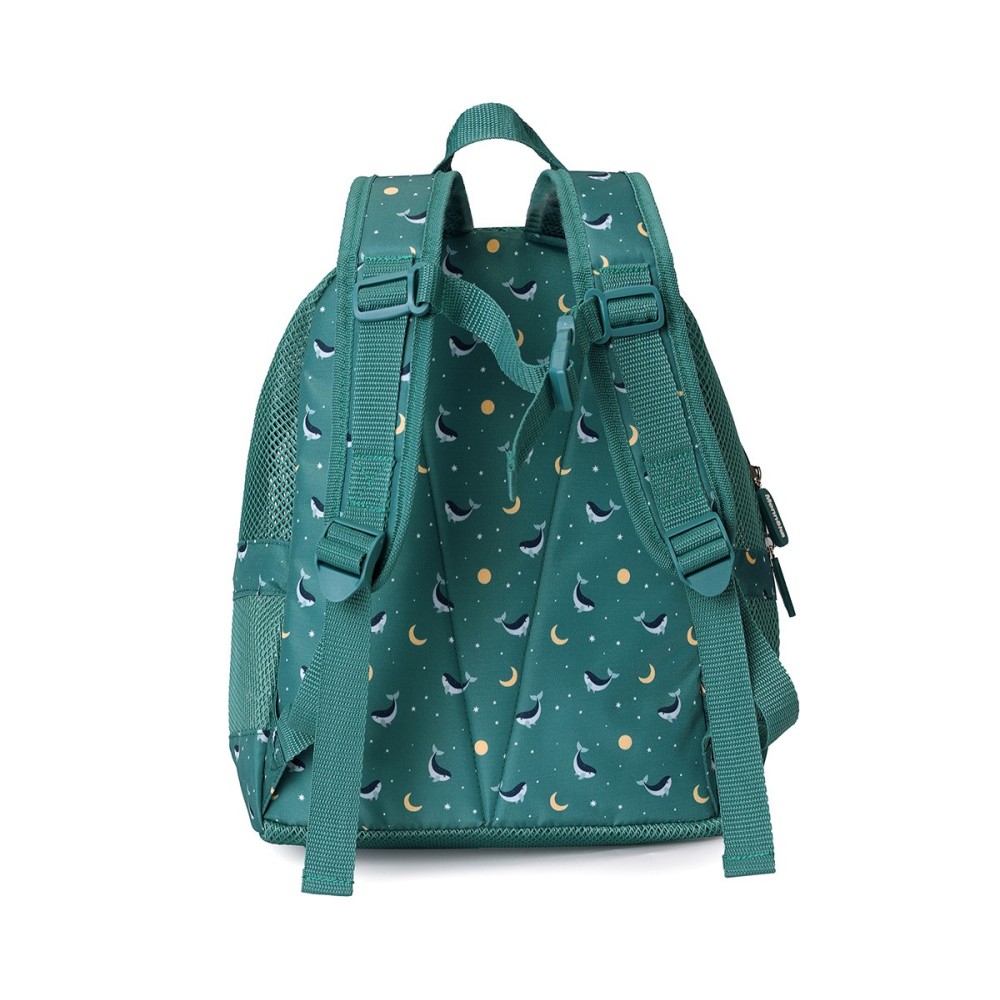 MOCHILA INFANTIL ANTIARENA WHALE TEAL 2