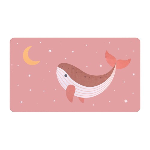 TOALLA PLAYA MICROFIBRA WHALE PINK