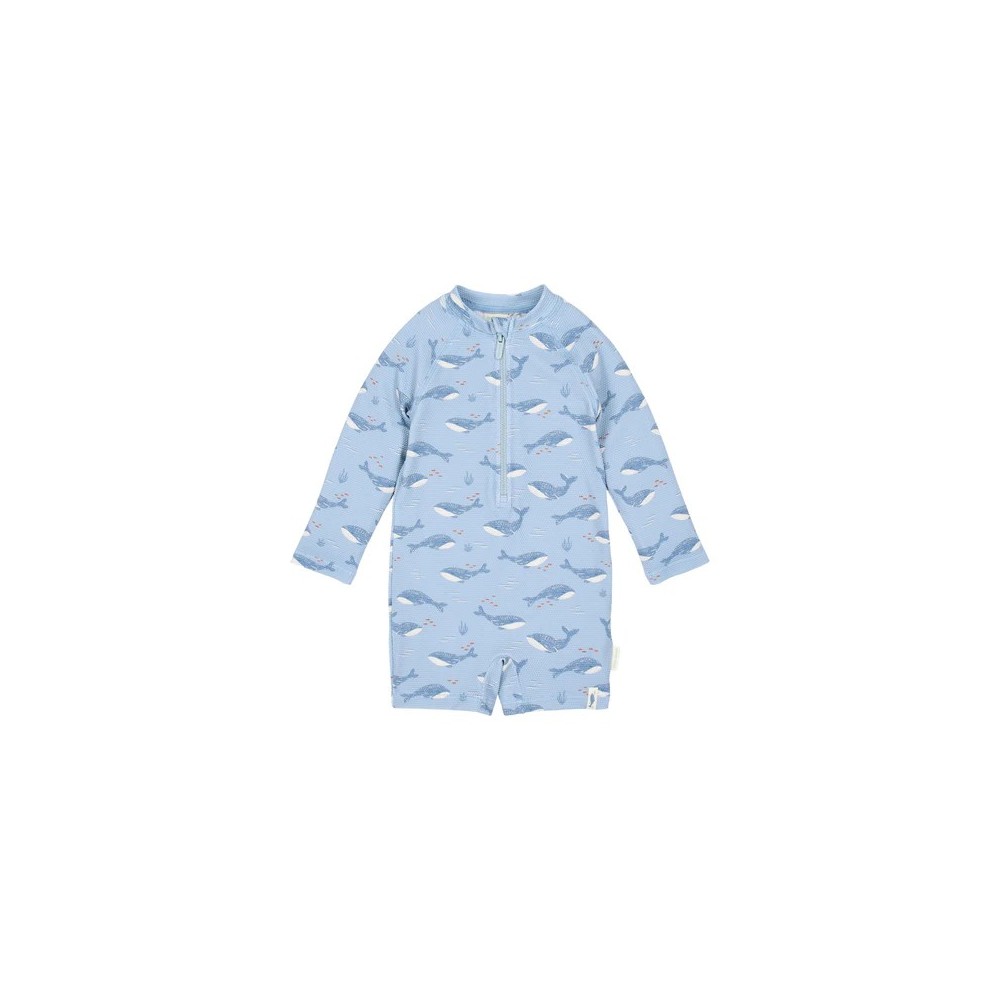 MONO BAÑO MANGA LARGA SPLASH AZUL