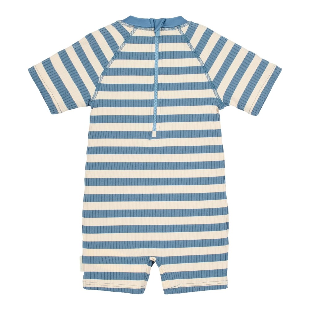 MONO BAÑO MANGA CORTA OCEAN BLUE STRIPE