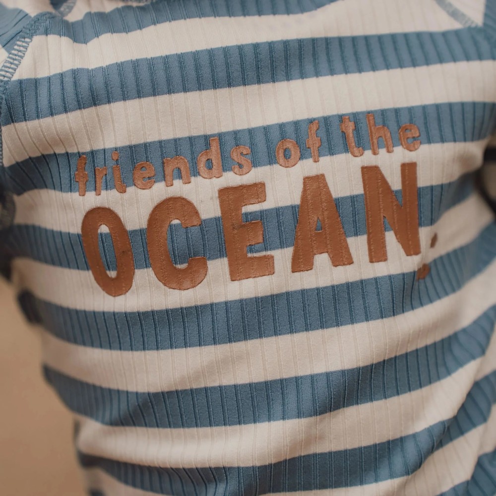 MONO BAÑO MANGA CORTA OCEAN BLUE STRIPE