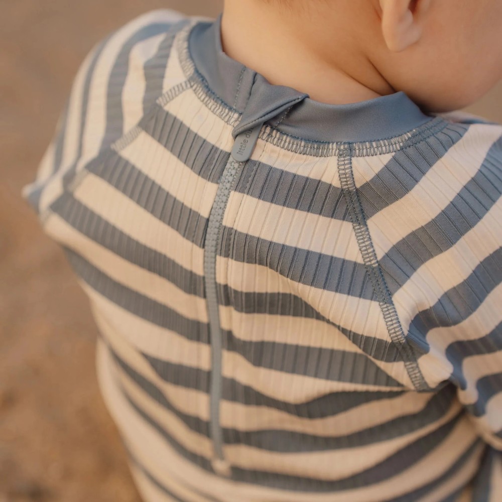 MONO BAÑO MANGA CORTA OCEAN BLUE STRIPE