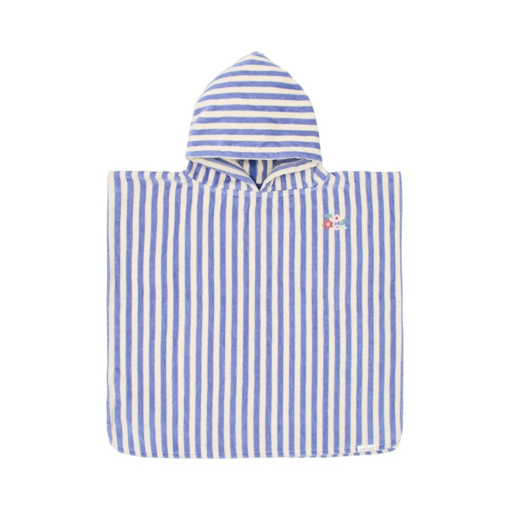 PONCHO PLAYA PURPLE STRIPE