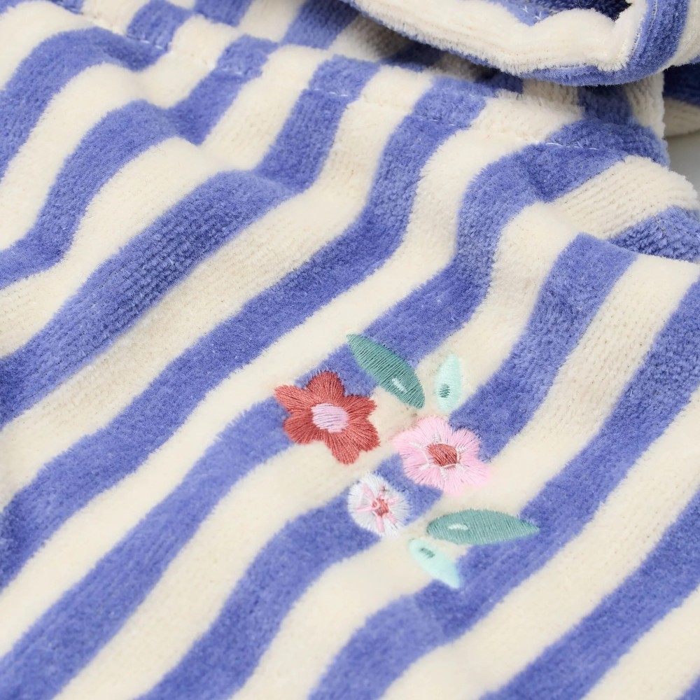 PONCHO PLAYA PURPLE STRIPE