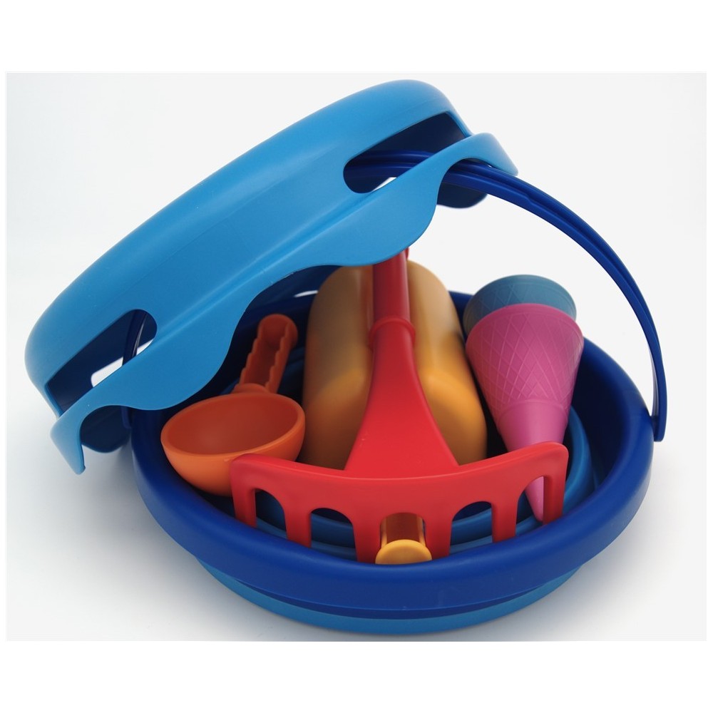 JUGUETES DE ARENA 7 EN 1 AZUL