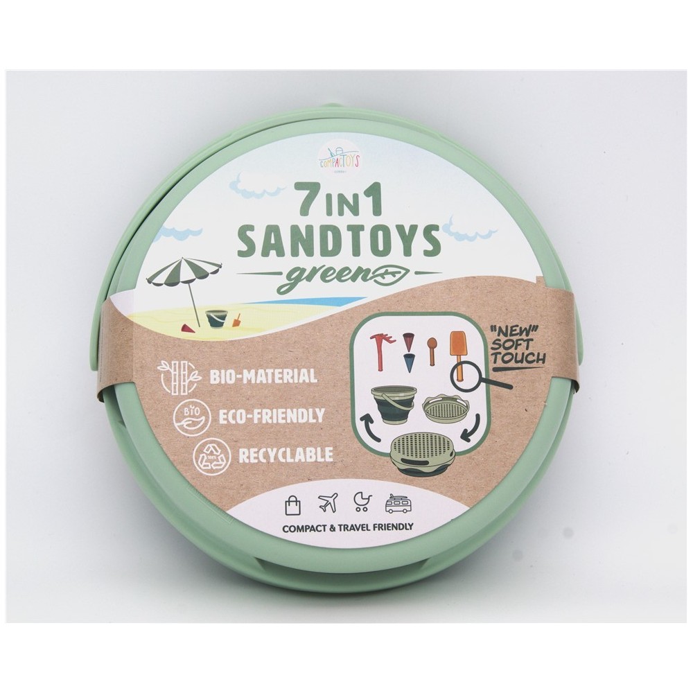 JUGUETES DE ARENA 7 EN 1 VERDE